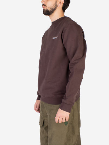 Sweat-shirt à col ras du cou Script, marron