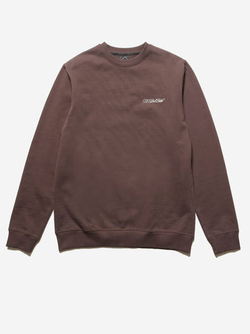 Sweat-shirt à col ras du cou Script, marron