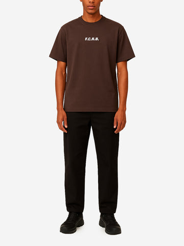 T-shirt marrone Signature con logo