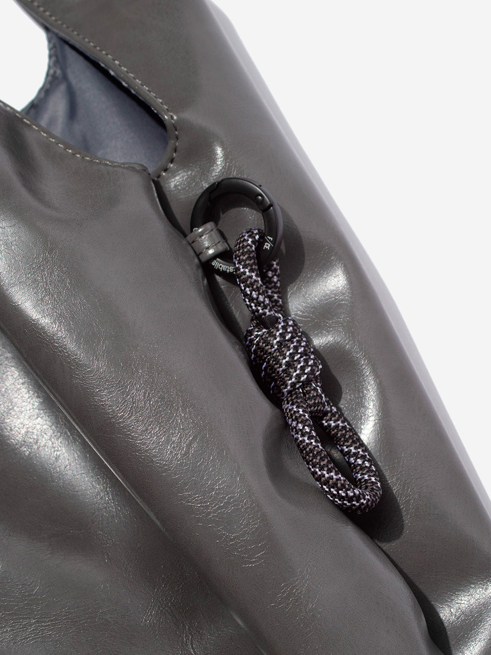 F/CE Borsa tote grigia in pelle sintetica con manici in corda Grigio Urbanstaroma