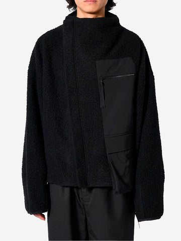 F/CE Giacca in lana asimmetrica con tasche Nero