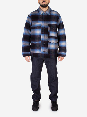 Veste Cruiser en laine tricotée bleue