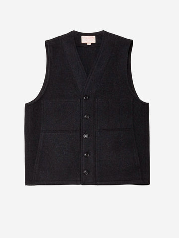 Gilet antracite in lana Mackinaw