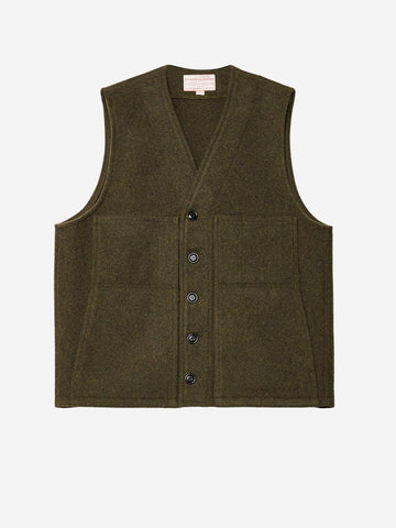 Chaleco de lana verde Mackinaw