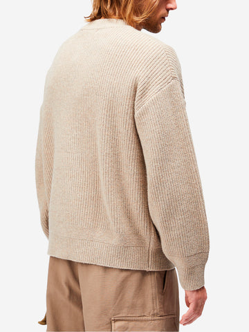 FRIZMWORKS Cardigan crema misto lana con abbottonatura completa Crema