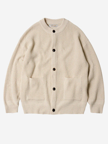 FRIZMWORKS Cardigan crema misto lana con abbottonatura completa Crema