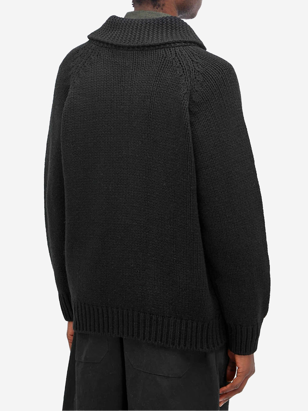 FRIZMWORKS Cardigan Cowichan in misto lana nero con zip Nero Urbanstaroma