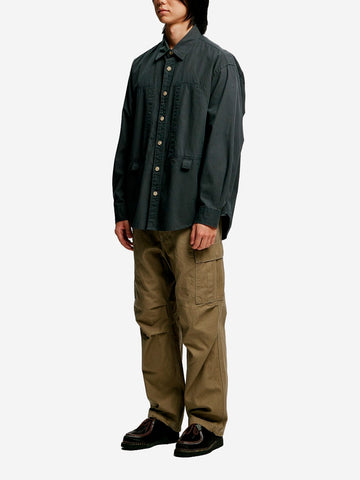 Chemise grise à coupe carrée Pocket Loop