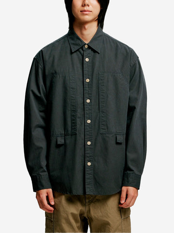 Chemise grise à coupe carrée Pocket Loop