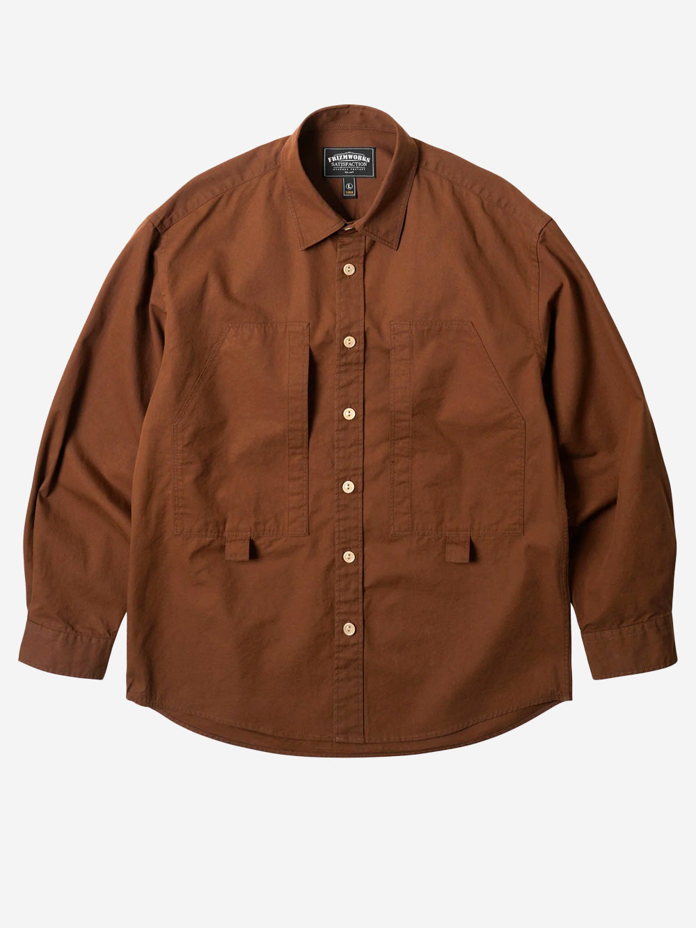 FRIZMWORKS Camicia Pocket Loop marrone boxy fit Marrone Urbanstaroma