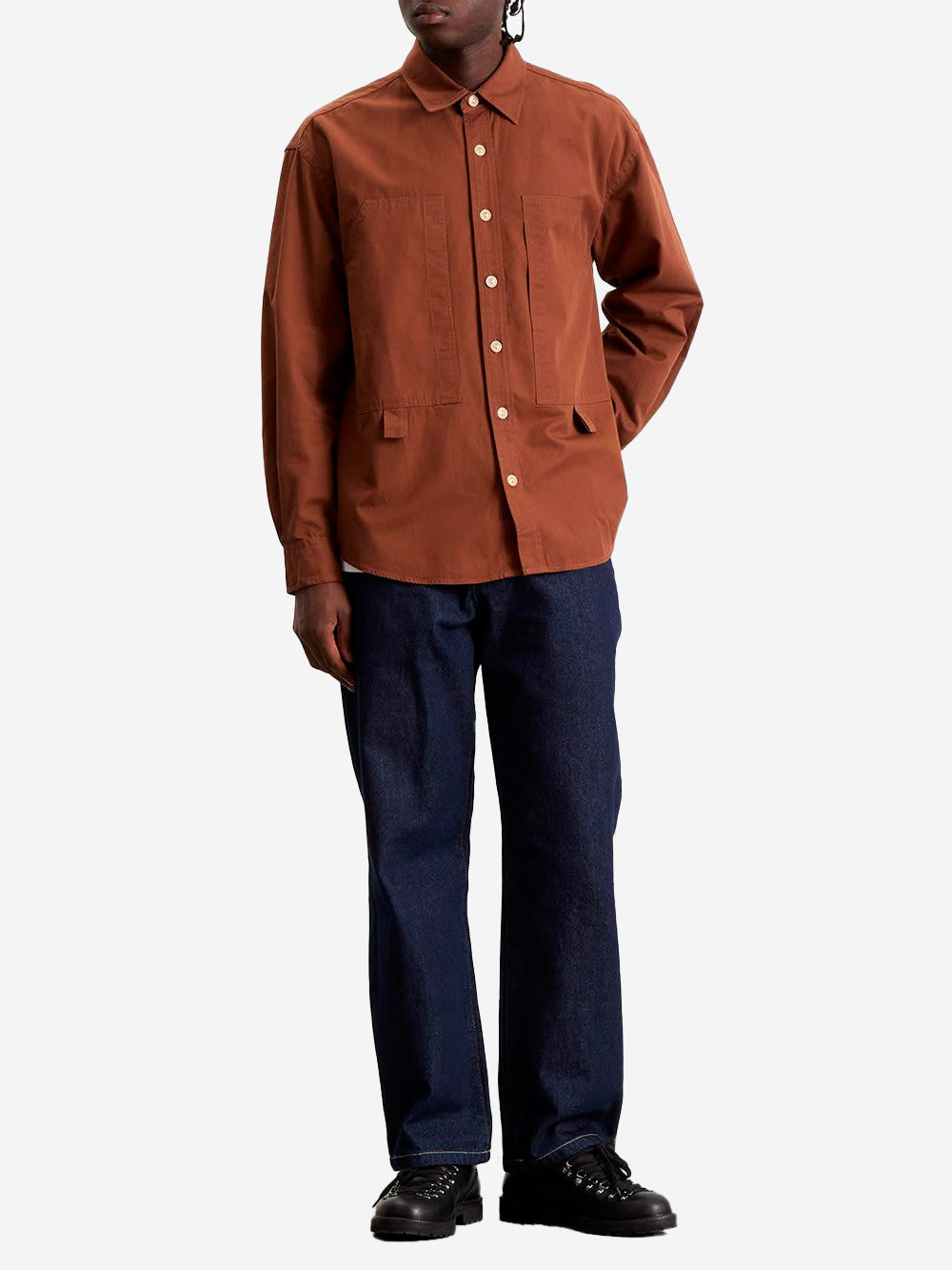 FRIZMWORKS Camicia Pocket Loop marrone boxy fit Marrone Urbanstaroma