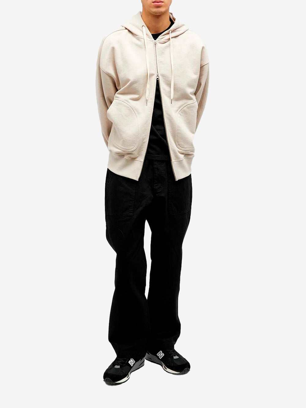 FRIZMWORKS Felpa con cappuccio beige OG Heavyweight Zipup Beige scuro Urbanstaroma