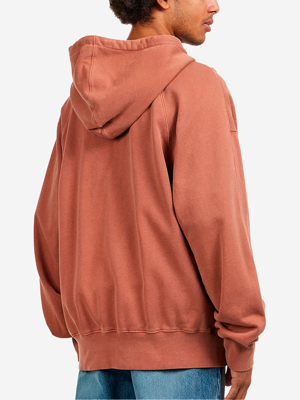 FRIZMWORKS Felpa con cappuccio Og Pigment Dyeing Zipup Parka rosso mattone Mattone Urbanstaroma