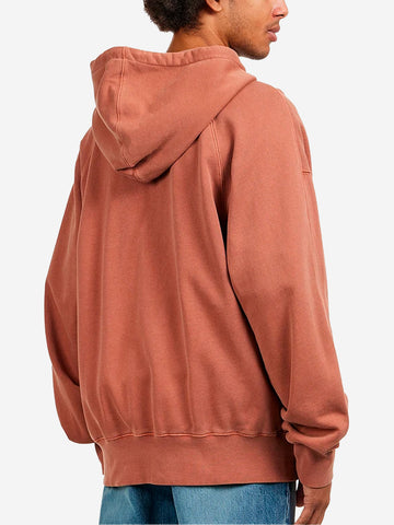 FRIZMWORKS Felpa con cappuccio Og Pigment Dyeing Zipup Parka rosso mattone Mattone