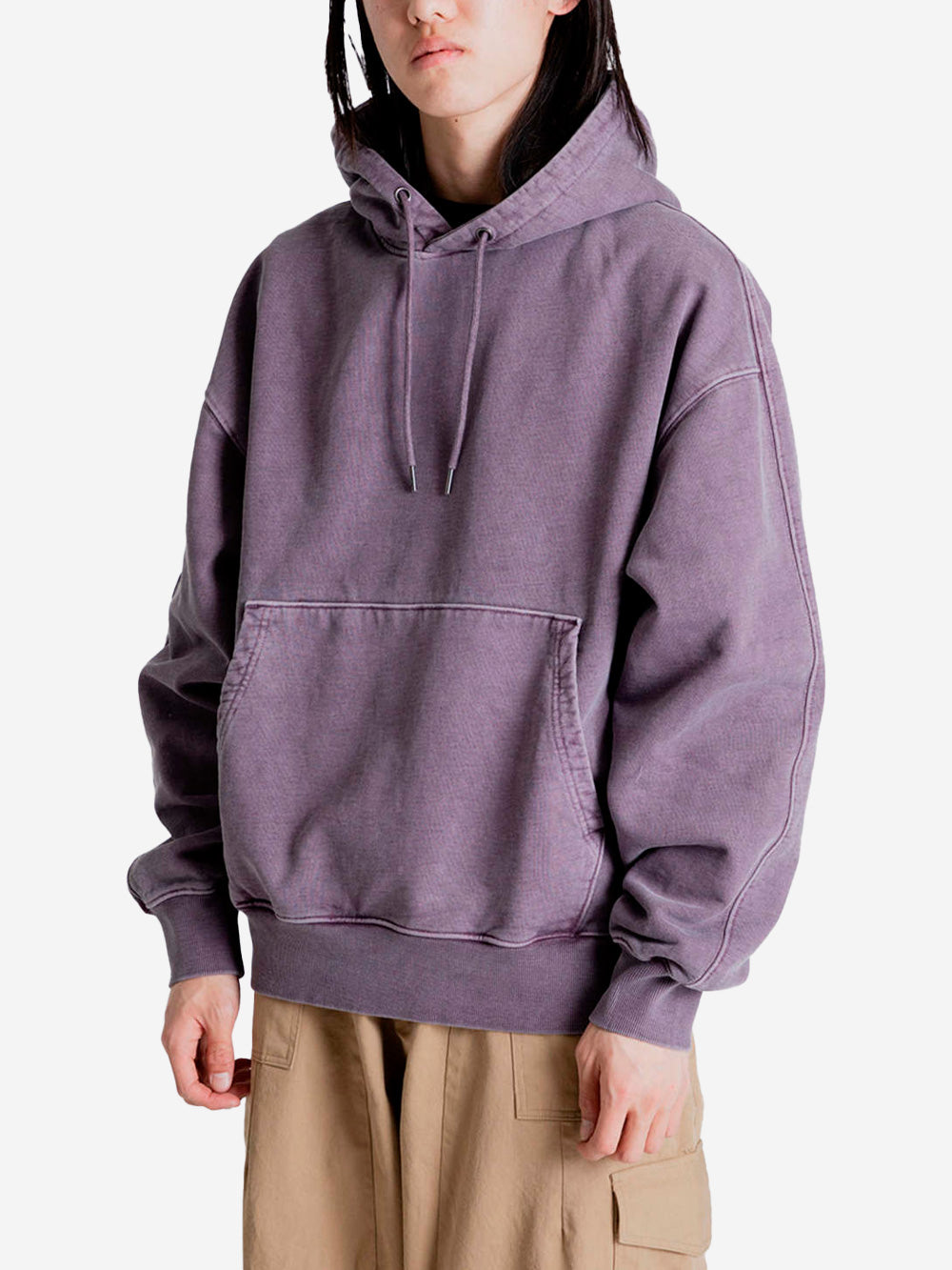 FRIZMWORKS Felpa con cappuccio viola OG Pigment Dyeing 002 Viola Urbanstaroma