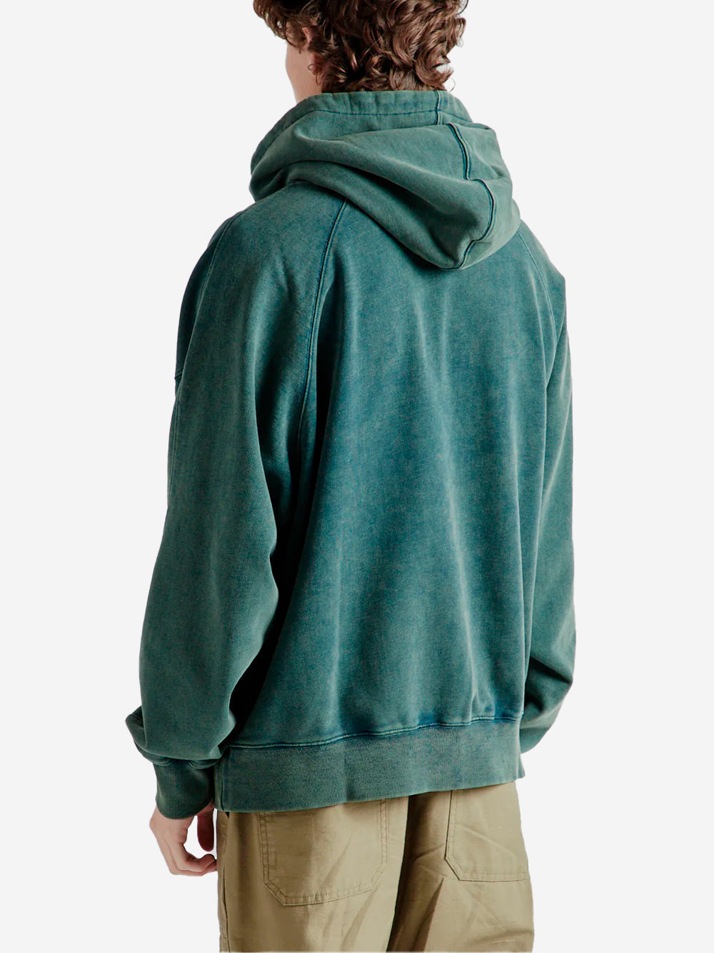 FRIZMWORKS Felpa con cappuccio verde OG Pigment Dyeing 002 Verde scuro Urbanstaroma