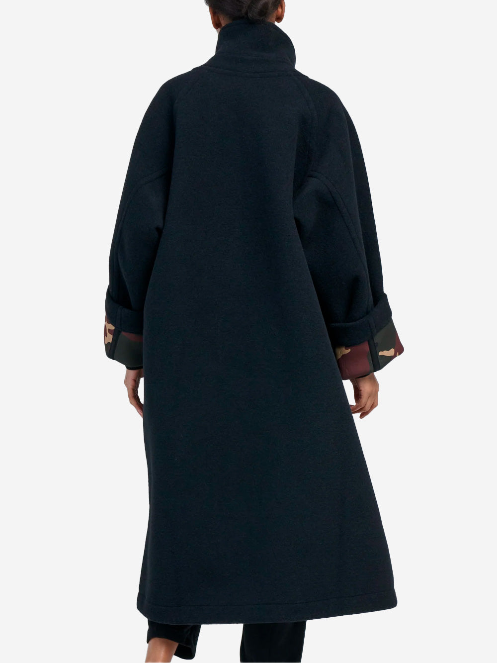 GIRLS OF DUST Trench coat reversibile Army in misto lana Navy Urbanstaroma