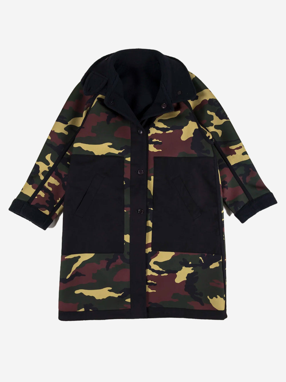 GIRLS OF DUST Trench coat reversibile Army in misto lana Navy Urbanstaroma