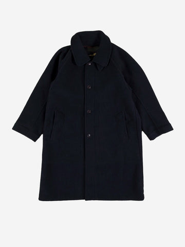 GIRLS OF DUST Trench coat reversibile Army in misto lana Navy