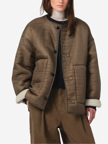 GIRLS OF DUST Giacca senza colletto reversibile Verde