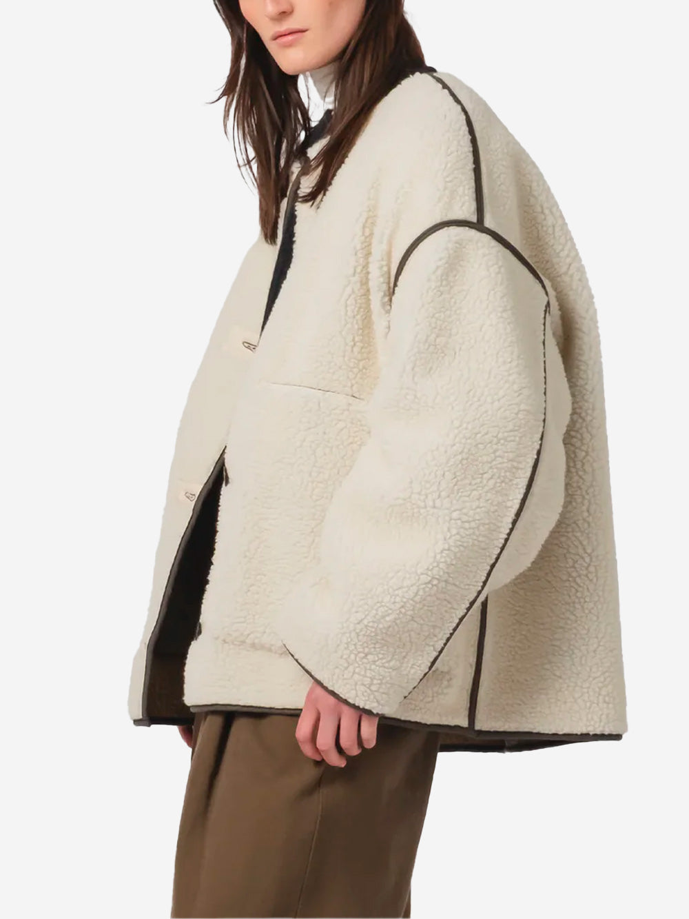 GIRLS OF DUST Giacca senza colletto reversibile Verde Urbanstaroma