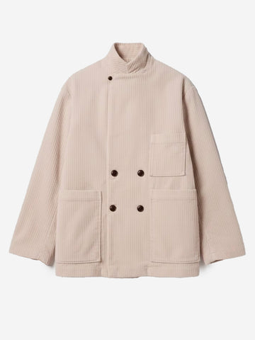 GIRLS OF DUST Maxi Blazer doppiopetto grigio a costine Ghiaccio