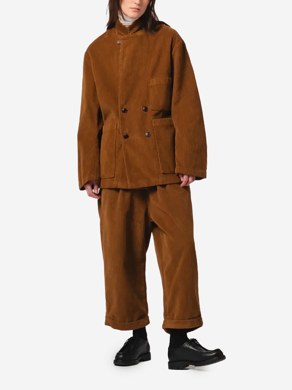 GIRLS OF DUST Maxi Blazer doppiopetto marrone cammello a costine Cammello Urbanstaroma