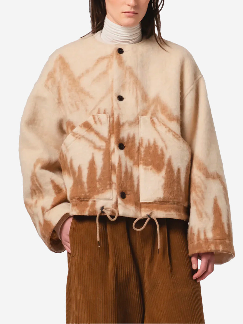 GIRLS OF DUST Giacca misto lana Jacquard Mountain Beige Urbanstaroma