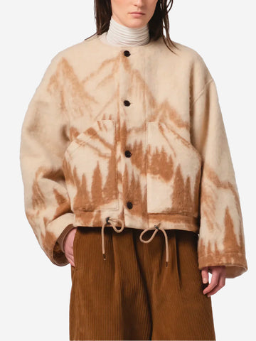 GIRLS OF DUST Giacca misto lana Jacquard Mountain Beige