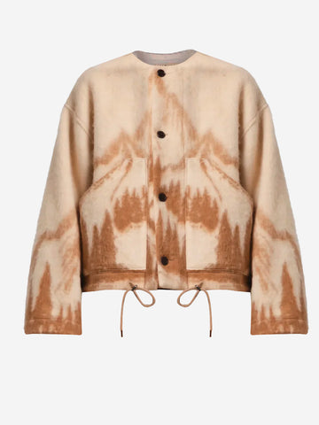 GIRLS OF DUST Giacca misto lana Jacquard Mountain Beige