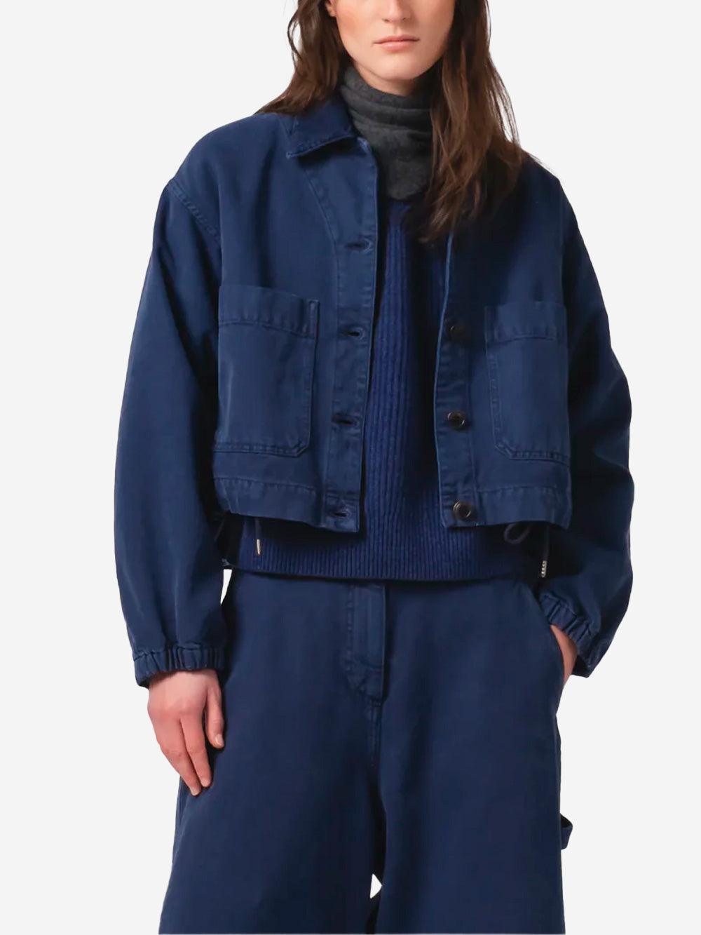 GIRLS OF DUST Giacca utility in canvas blu boxy fit Blu Urbanstaroma