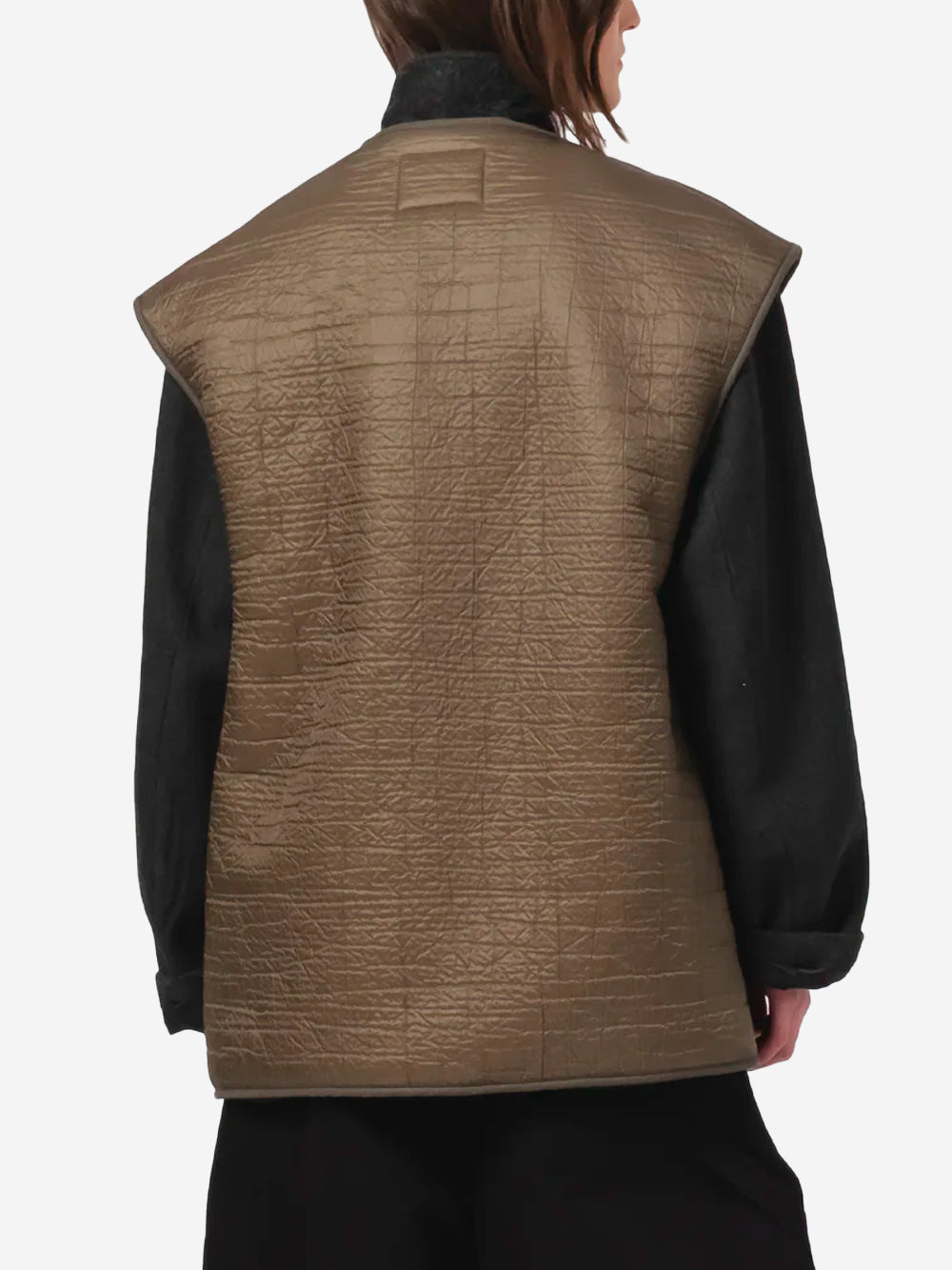 GIRLS OF DUST Gilet Lungo Reversibile Verde Urbanstaroma