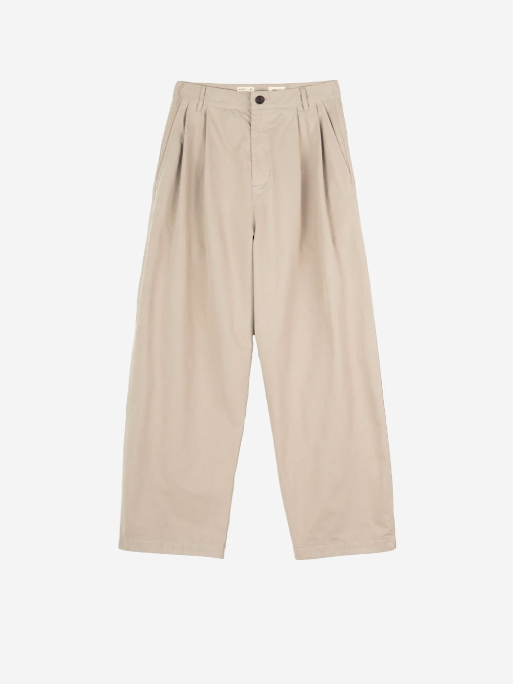 GIRLS OF DUST Pantaloni extra wide pleated in gabardine grigi Grigio chiaro Urbanstaroma