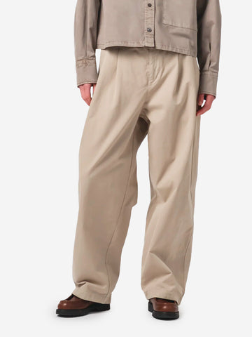 GIRLS OF DUST Pantaloni extra wide pleated in gabardine grigi Grigio chiaro