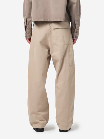 GIRLS OF DUST Pantaloni extra wide pleated in gabardine grigi Grigio chiaro