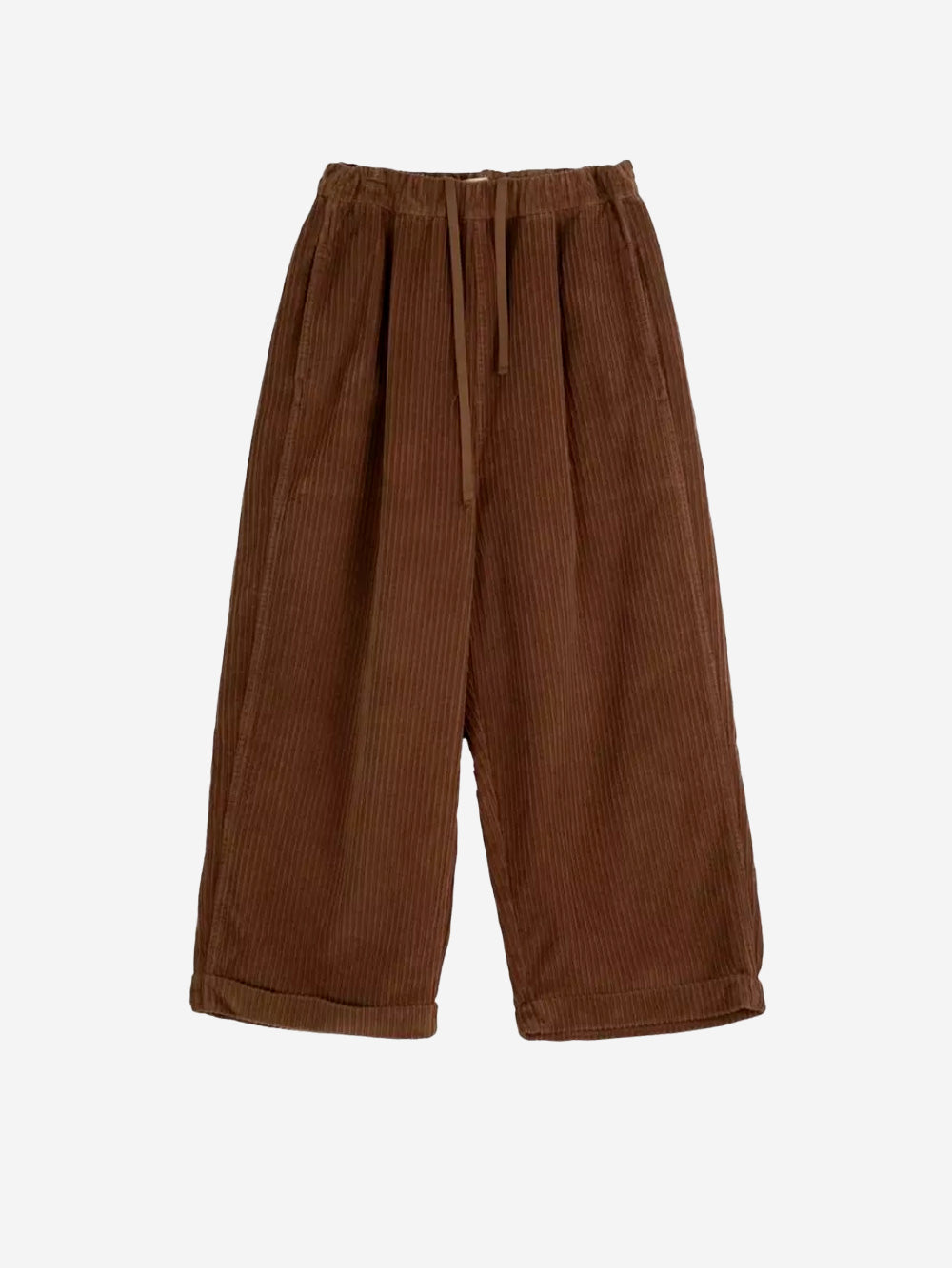 GIRLS OF DUST Pantaloni marroni a gamba larga in velluto a coste 'Zeno' Cammello Urbanstaroma