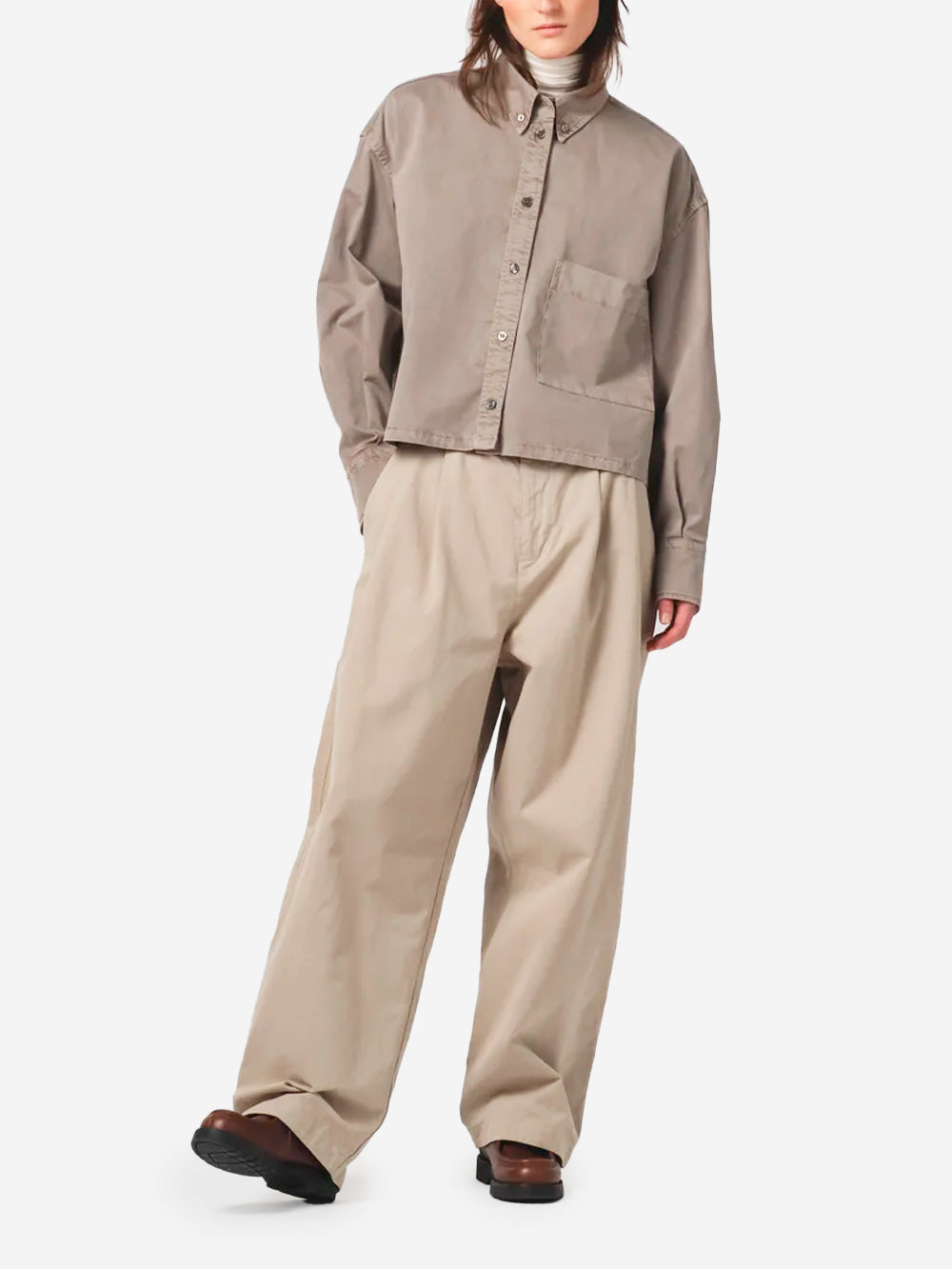 GIRLS OF DUST Camicia boxy fit tortora Tortora Urbanstaroma