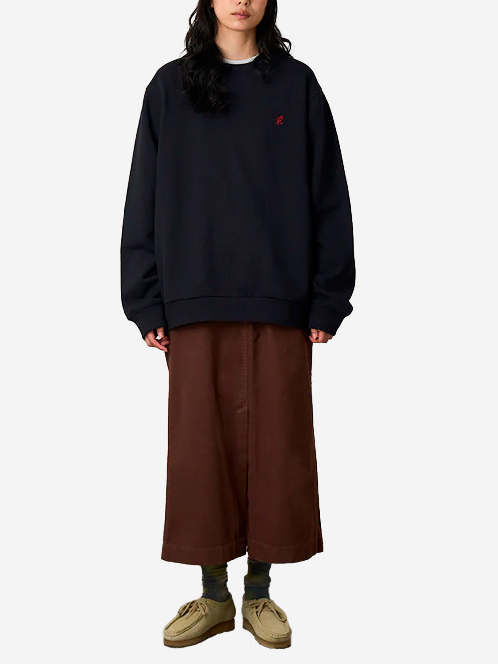 GRAMICCI Felpa girocollo blu 'One Point ' Navy Urbanstaroma