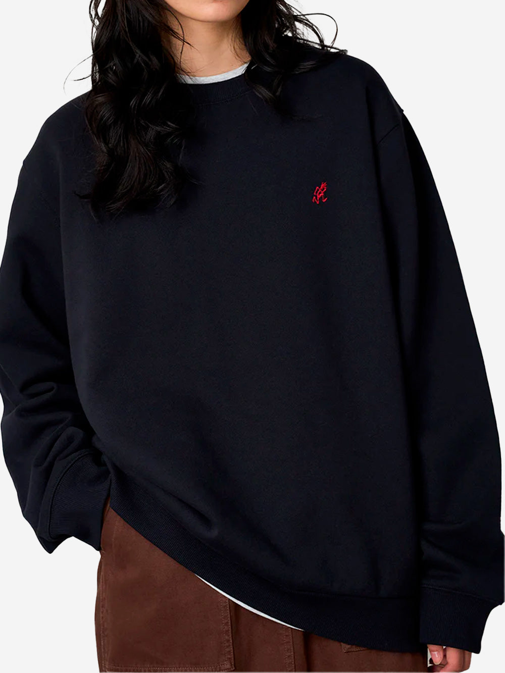 GRAMICCI Felpa girocollo blu 'One Point ' Navy Urbanstaroma