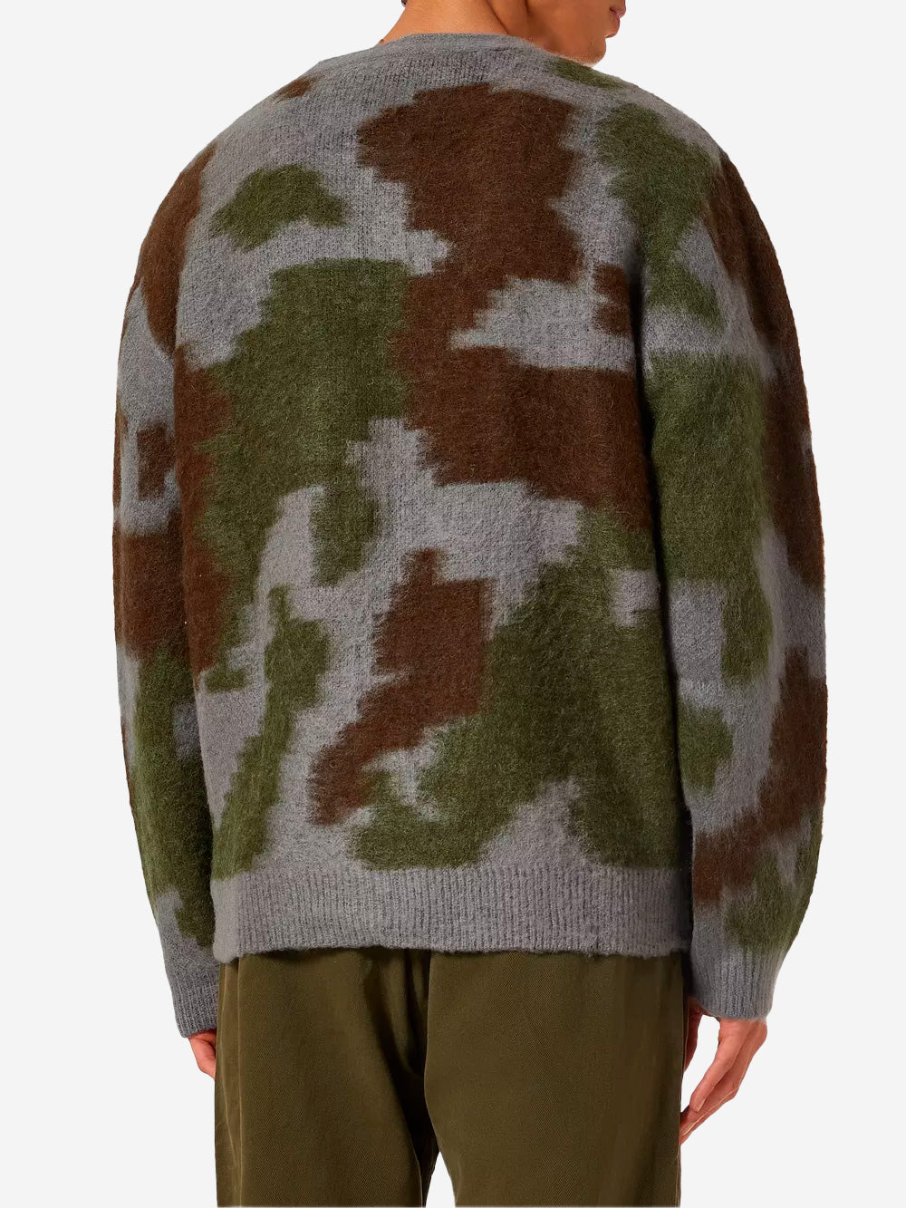 GRAMICCI Cardigan con scollo a V in misto mohair jungle camouflage Camouflage Urbanstaroma