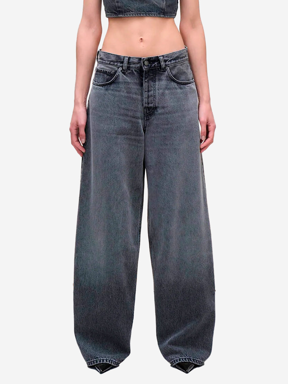 HAIKURE Jeans baggy grigi 'Bethany' Grigio scuro Urbanstaroma