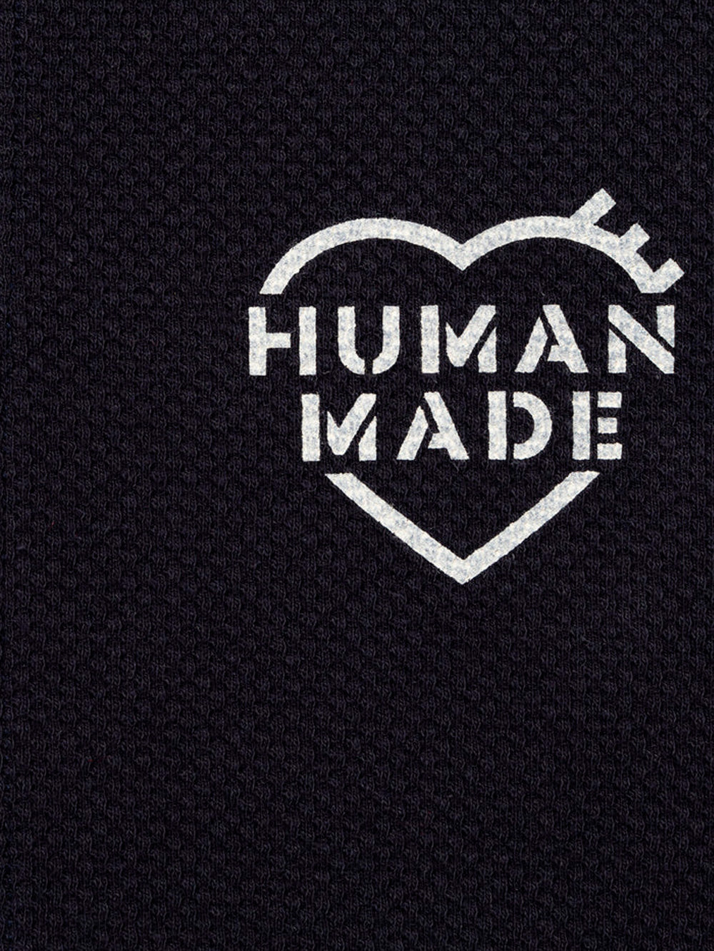 HUMAN MADE Maglia military blu con collo Henley Navy Urbanstaroma