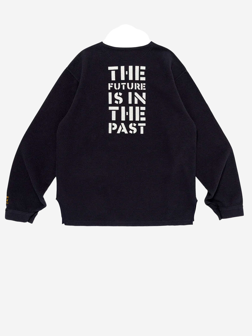 HUMAN MADE Maglia military blu con collo Henley Navy Urbanstaroma