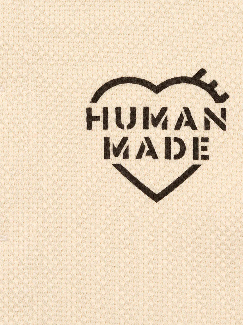 HUMAN MADE Maglia military con collo Henley Off white Urbanstaroma