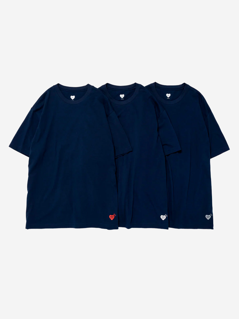 HUMAN MADE T-shirt pack blu (x3) Navy Urbanstaroma
