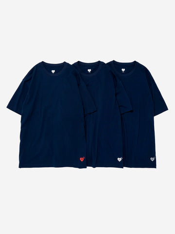 HUMAN MADE T-shirt pack blu (x3) Navy