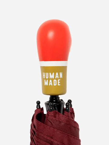 HUMAN MADE Ombrello burgundy pieghevole con manico a forma di anatra Burgundy