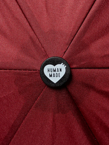 HUMAN MADE Ombrello burgundy pieghevole con manico a forma di anatra Burgundy