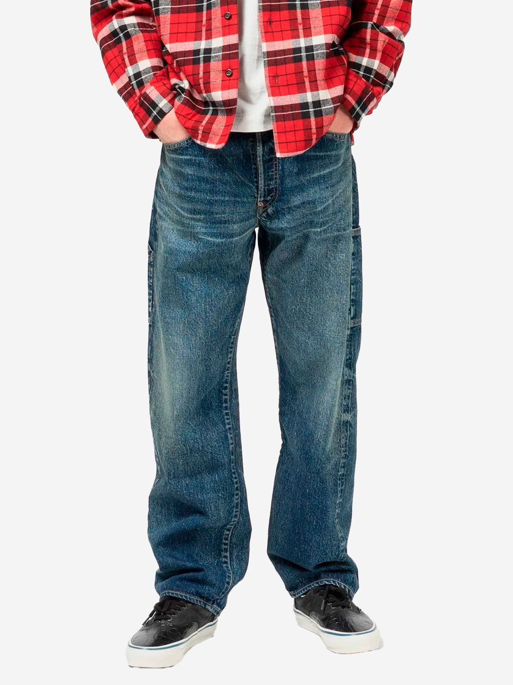 HUMAN MADE Jeans a gamba dritta 'Future' con cuore Indigo Urbanstaroma