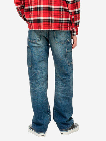 HUMAN MADE Jeans a gamba dritta 'Future' con cuore Indigo